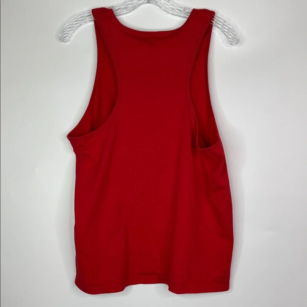 Vintage Jerzees Red Cotton Tank Top Size Medium